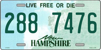 NH license plate 2887476