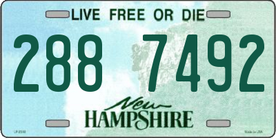 NH license plate 2887492