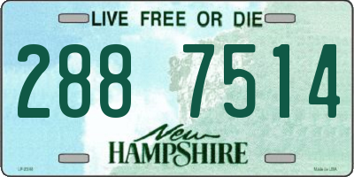 NH license plate 2887514