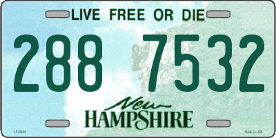 NH license plate 2887532