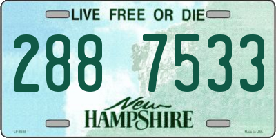 NH license plate 2887533