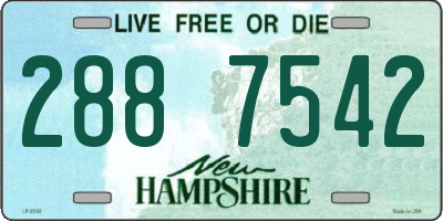 NH license plate 2887542