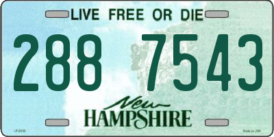 NH license plate 2887543