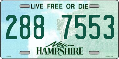 NH license plate 2887553