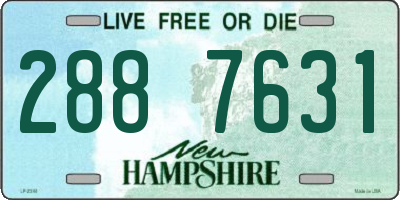 NH license plate 2887631
