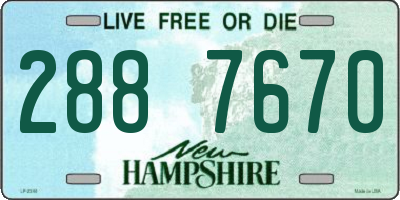 NH license plate 2887670