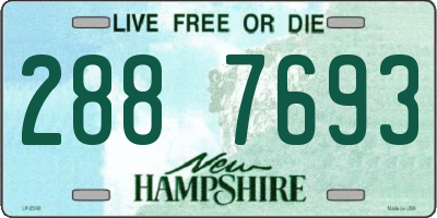 NH license plate 2887693