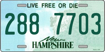 NH license plate 2887703