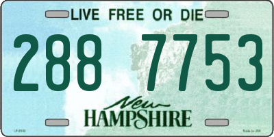 NH license plate 2887753