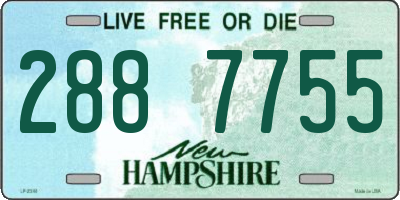 NH license plate 2887755