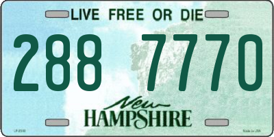NH license plate 2887770