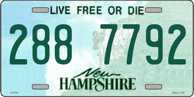 NH license plate 2887792
