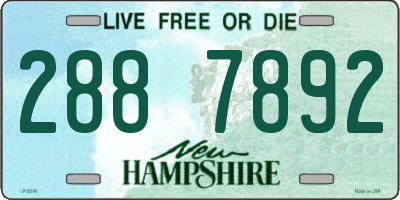 NH license plate 2887892
