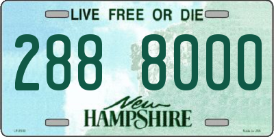 NH license plate 2888000
