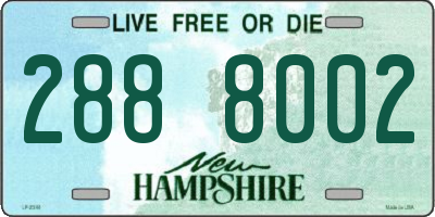 NH license plate 2888002