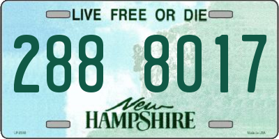 NH license plate 2888017