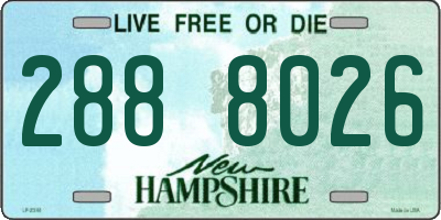 NH license plate 2888026