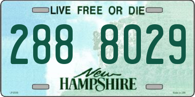 NH license plate 2888029