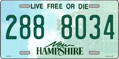 NH license plate 2888034