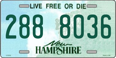 NH license plate 2888036