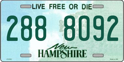 NH license plate 2888092