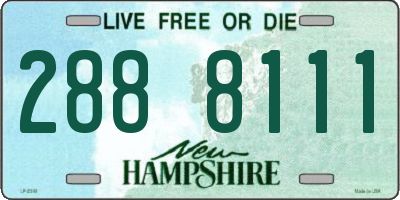 NH license plate 2888111