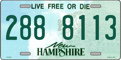 NH license plate 2888113