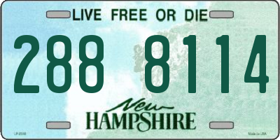 NH license plate 2888114