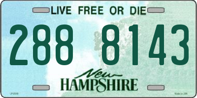 NH license plate 2888143