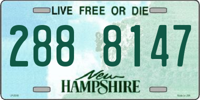 NH license plate 2888147