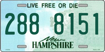 NH license plate 2888151