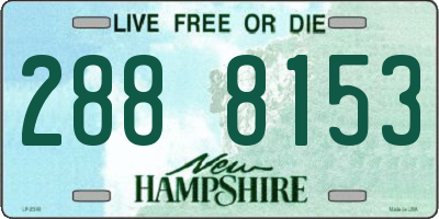 NH license plate 2888153
