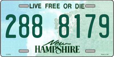 NH license plate 2888179