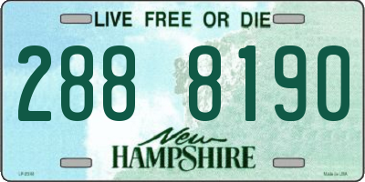 NH license plate 2888190