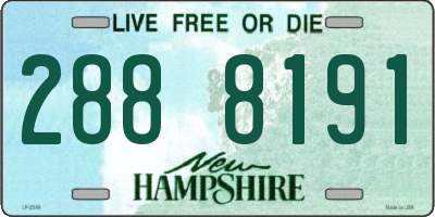 NH license plate 2888191