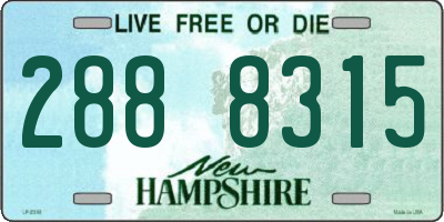 NH license plate 2888315