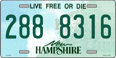 NH license plate 2888316