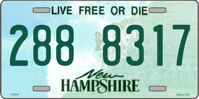 NH license plate 2888317