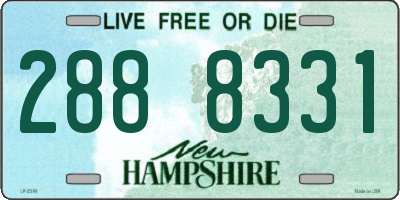 NH license plate 2888331