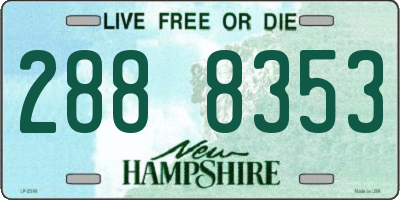 NH license plate 2888353