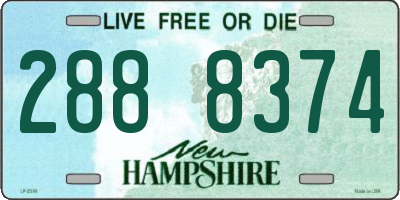 NH license plate 2888374