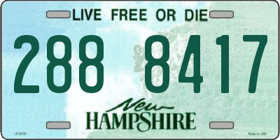 NH license plate 2888417