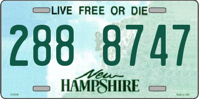 NH license plate 2888747