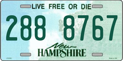 NH license plate 2888767