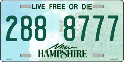 NH license plate 2888777