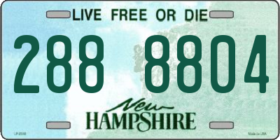 NH license plate 2888804