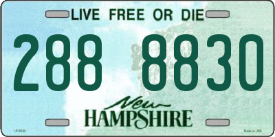 NH license plate 2888830