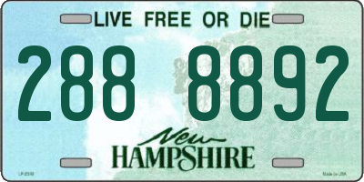 NH license plate 2888892