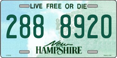 NH license plate 2888920