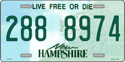 NH license plate 2888974